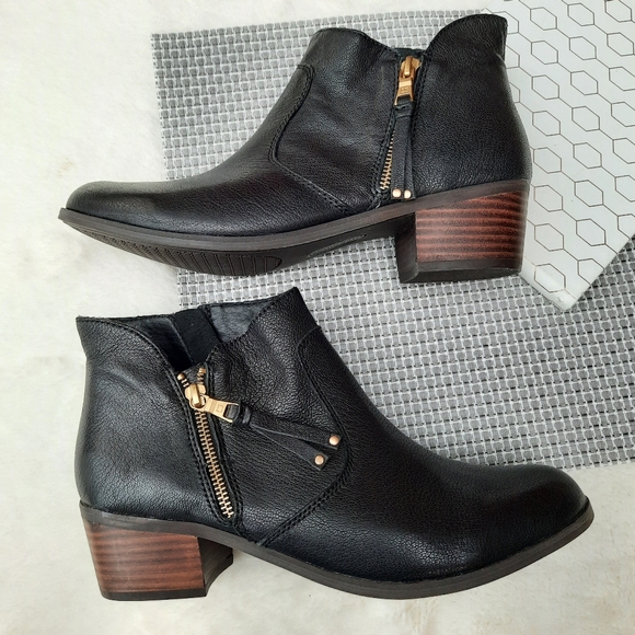 Sole Bound Baretraps Uriel Side Zip Boots Comfort Ankle Booties 10 Black NEW - Picture 4 of 10